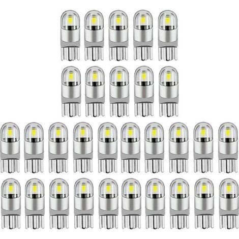 30Pcs 6000K Canbus T10 168194 W5W Dome License Side Ampoule LED Blanc (1/2)
