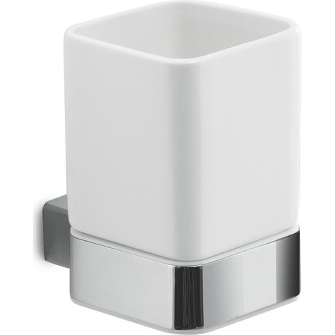 Portaspazzolini da muro in acciaio inox, alluminio e Cromall SG10 Gedy serie SPLUGA Cromato