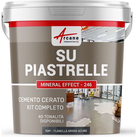 Microcemento su piastrelle - 10 m² (in 2 strati) Flanella Grigio Scuro - ARCANE INDUSTRIES