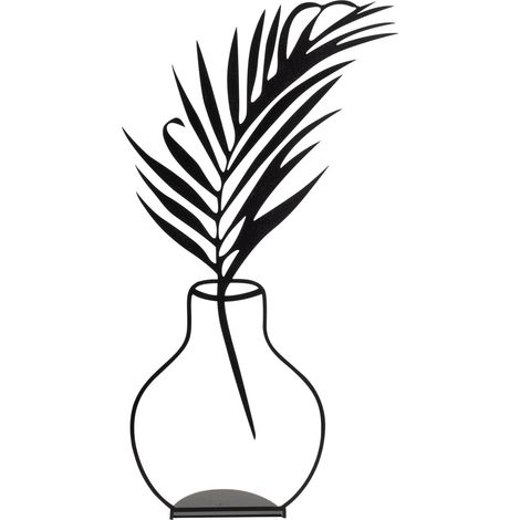 Objet décoratif vase avec plume (1/4)