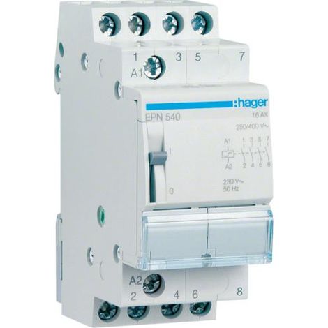 TÉLÉRUPTEUR - HAGER - 16A - 4 CONTACTS NO - 230 VOLTS EPN540