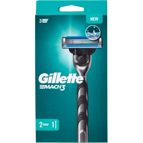 GILLETTE MACH RASOIO 3 + 2 RICARICHE L'IDEALE PER LA TUA RASATURA
