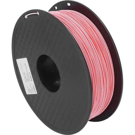 1,75 mm rotes und weißes zweifarbiges PLA-Filament, Verbrauchsmaterial für den 3D-Druck, Spule für DIY-Modelle, präziser Druck, glatte Oberfläche. (1/5)