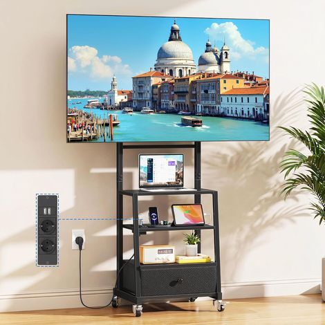 Meuble TV Roulette avec Prise (1/5)