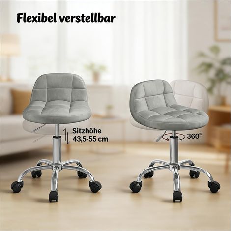 Tabouret de bureau à roulettes chaise pivotante salon chaise ordinateur maquillage