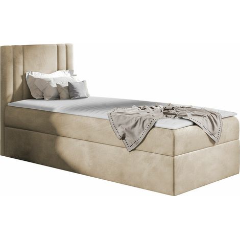 Lit boxspring Mel I, Kameleon 04, Unique, Continental, 80x200, Tissu, Disponible, 82x208x103cm (1/5)