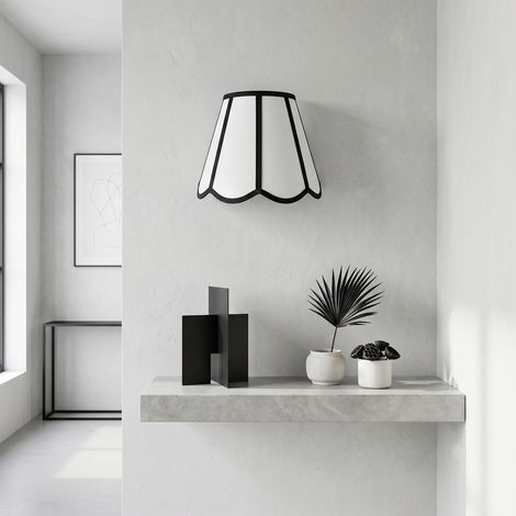 Aplique de Pared con Pantalla Blanca y Negro  Serie YARA (1/5)