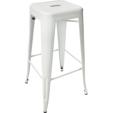 Taburete metal blanco pack 4 unidades (1/2)