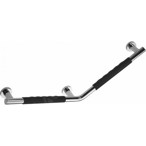 Sapho X-Round - Barre d'appui brisée, 715x325x80 mm, gauche, inox XR508 (1/2)