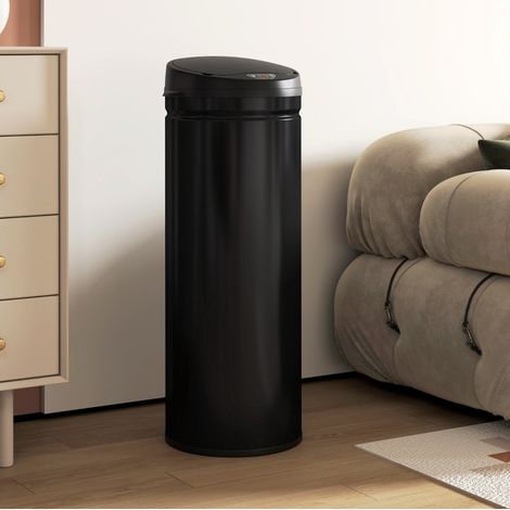 Cubo de basura sensor 50 L acero inoxidable OKMYHOME (1/4)
