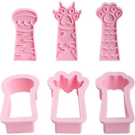 Moule à pâtisserie réutilisable en silicone en forme de patte de chat, pour biscuits. (1/5)