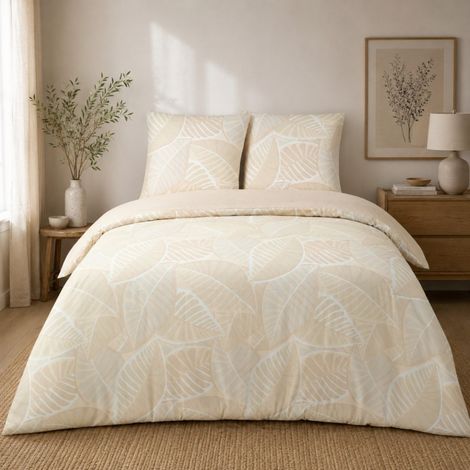 Housse de couette 240x220 YUCA + 2 taies Percale de coton (1/3)