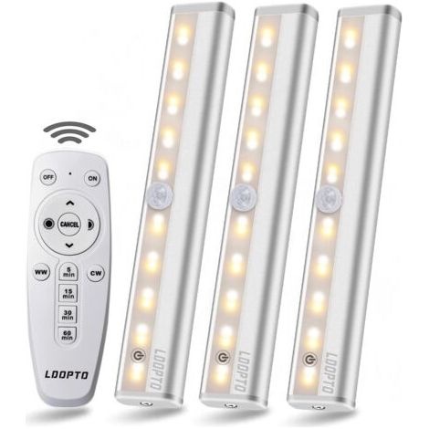 Lampe LED sans Fil 3 Packs avec Télécommande - Pour Chambres, Armoires, Vitrines, Aucun Câblage Requis (1/5)