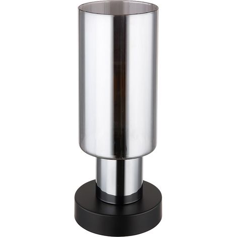Tischleuchte Beistelllampe Nachttischlampe Schreibtischlampe Glas Rauchfarbe (1/5)