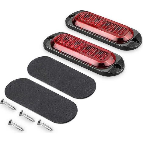 4 feux de gabarit latéraux à 4 LED ambre/rouge étanches pour camions, remorques et camping-cars (1/5)