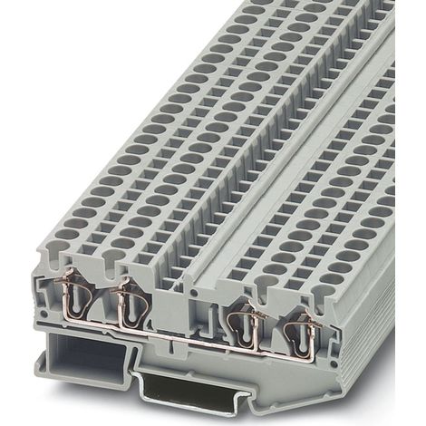 Bloc de jonction de traversée Phoenix Contact ST 4-QUATTRO, 4mm², Fixation à ressort, Gris ( Prix pour 1 )