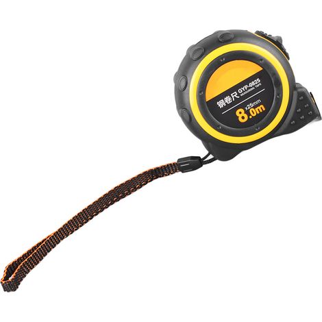 Ruban à mesurer 8 mètres avec blocage automatique, outil de mesure portable pour menuiserie et bricolage, mètre ruban auto-enrouleur (1/5)