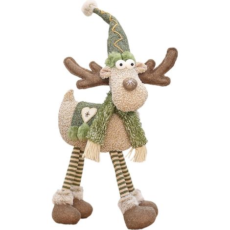Décorations De Noël en Forme De Renne Ornement en Peluche Décoration de Fêtes en Forme de Cerf de Noël Pour Les Fêtes En Intérieur Entrée Festival En Extérieur Maison Salon Cheminée (1/5)