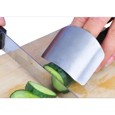 Protège-doigts protège les doigts coupés en toute sécurité tranche en acier inoxydable cuisine main garde couteau tranche coupe doigt outil de protection