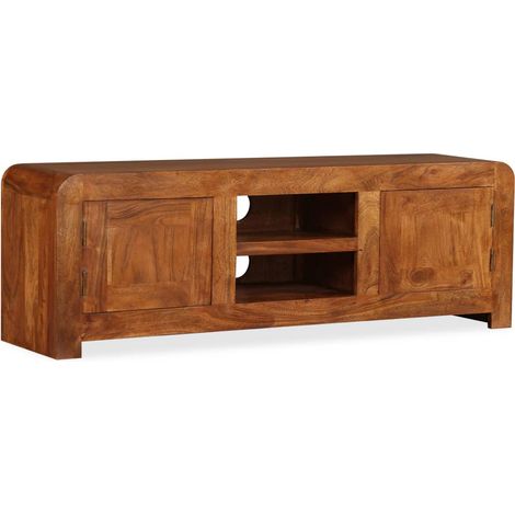 Meuble TV,Banc TV,Armoire TV Bois massif avec finition miel 120 x 30 x 40 cm CFW636635 (1/5)