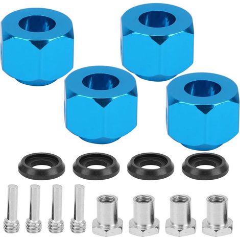 Connecteur élargi de Moyeu de Roue Hexagonale en Alliage d'aluminium de 9 Mm pour Voitures Modèles / 10 RC - Couleur (Blue) (1/5)