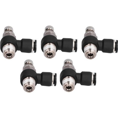 Raccord rapide coudé à angle droit pour valve de régulation de débit d'air, type L, pratique, 4-01 (1/5)