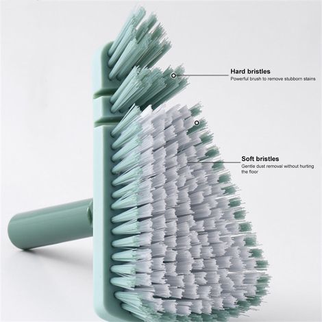 Brosse de Nettoyage Flexible pour Angles avec Manche Long et Brosse Triangle Amovible pour Escaliers, Salle de Bain et Cuisine (1/4)