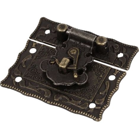 Antique Style Latch - For Wooden Box, Chest, Box, Rectangle Latch, Hasp, Bronze Latches (1/3)