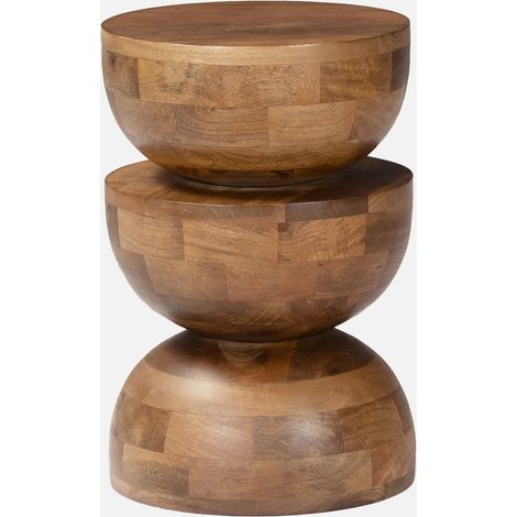 Mesa auxiliar de madera de mango