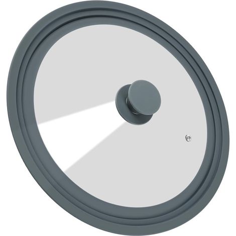 Coperchio multifunzionale in vetro e silicone resistente al calore, disponibile nelle dimensioni 24, 26 e 28 cm, Grunberg, CS2428 (1/3)