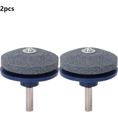 Aiguiseur De Lame - Pour Tondeuse À Gazon Et Outils De Jardin - Acier - Compatible Perceuse Électrique Ou Manuelle - 2 Pièces (1/5)