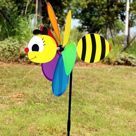 Moulin à vent décoratif en forme d’abeille, carillon rotatif pour jardin et pelouse (1/2)