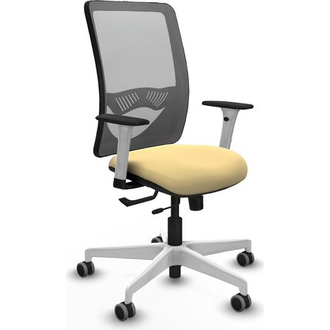 Silla de oficina piqueras y crespo Zulema crema similpiel (1/2)