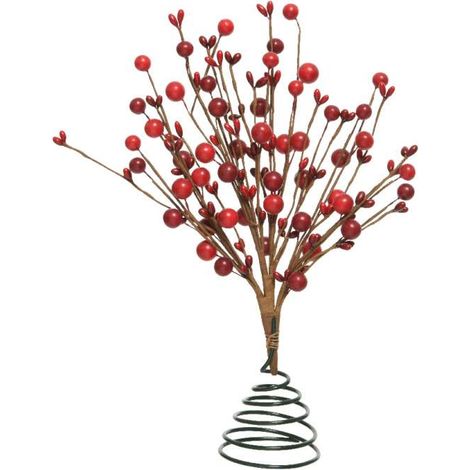 Puntale con bacche rosse H20 cm