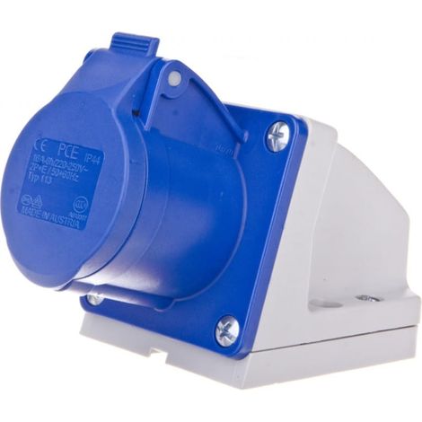 Enchufe fijo 16A 3P 230V azul IP44 /carcasa peque帽a/ 113-6K