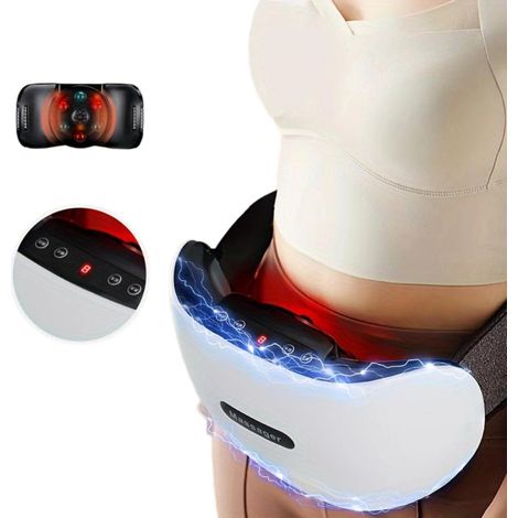 Ceinture de massage lombaire chauffante, appareil de fitness à domicile, masseur abdominal et brûleur de graisse.