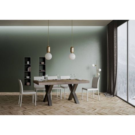 Tavolo "Perugia" allungabile in legno per sala da pranzo -Allungabile fino a 440 cm / Noce (1/5)