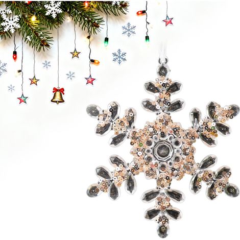 Elegante e infrangibile ornamento a forma di fiocco di neve, per-K