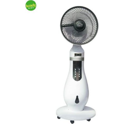DCG VE1865TT Ventilatore Nebulizzatore a Piantana 80W 35 cm 3 Velocita' Oscillazione Automatica Timer Telecomando Display LED colore Bianco Nero