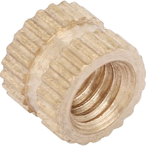 Écrous cylindriques moletés en laiton M4, moulés avec insert (M466,3  30 pièces) (1/5)