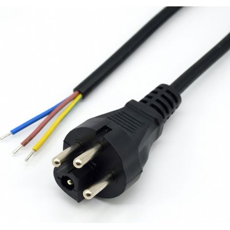 Cable secteur europeen 1.5 m 1.5 mm2 denude pour la maison (1/5)