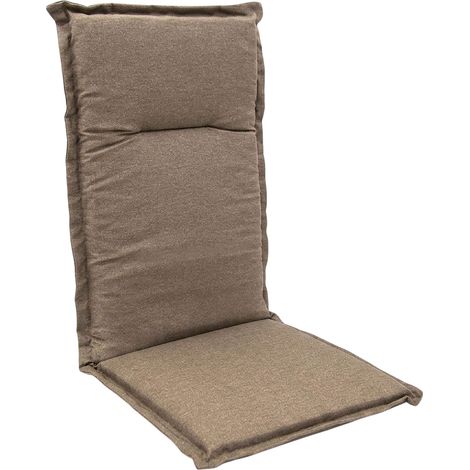 Universal Hochlehner Auflage - taupe - Garten Stuhl Polster Sitz Kissen uni einfarbig