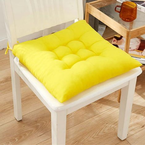 Coussin De Chaise Carré - 40 X 40 Cm - Tissu Velours Cristal 100 % Polyester - Rembourrage En Fibre Polypropylène - Pour Salle À Manger Cuisine Bureau Intérieur Extérieur - 1 Pièce (1/3)
