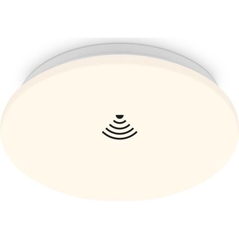 Plafonnier LED BRILONER avec détecteur de mouvement Ø27cm 12W 1300lm blanc chaud design moderne pour intérieur (1/5)