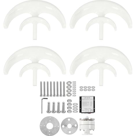 Éolienne verticale 800W 24V, générateur électrique à axe vertical, 4 pales, producteur d'électricité domestique, kit complet pour énergie renouvelable. (1/5)