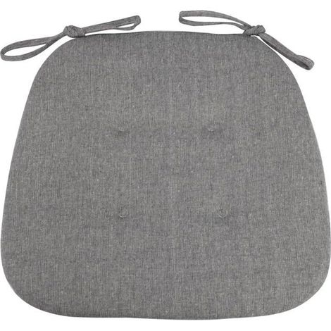 Coussins de chaise antidérapants en forme de U avec attaches, pour chaises de salle à manger, cuisine et salon (lot de 2). (1/4)