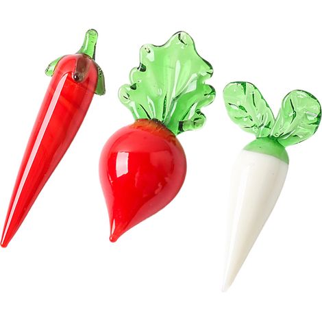 Sculpture Fruits - Figurine Légumes En Verre - Décoration Intérieure Bureau Mariage - Lot De 3 (1/5)