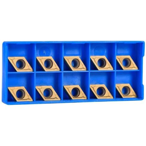 QORVA-Coffret de 10 lames inserts rotatifs en carbure – Forme losange DCMT11T304-HM YBC251 – Usinage acier et inox – Durabilité accrue