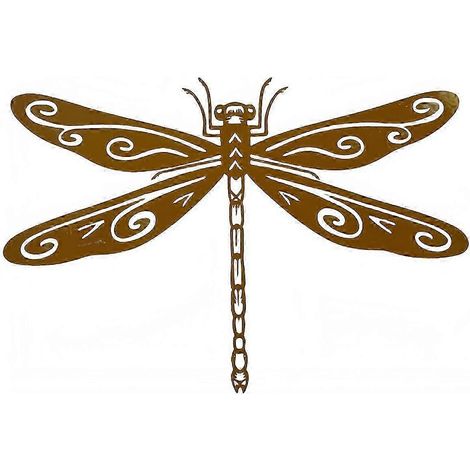 Libellen aus Schmiedeeisen, Vintage-Ornament, Vintage-Stil, für Garten, Terrasse oder Rasen. (1/5)