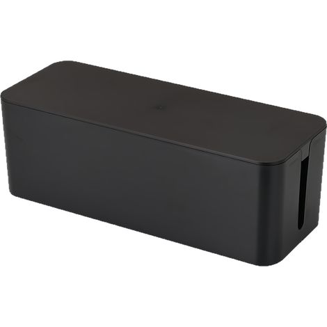 Cache Multiprise Noir   Boite Multiprise en Plastique pour Dissimuler les Câbles et Prises, Antidérapant, Adapté aux Bureaux et Maisons (1/5)